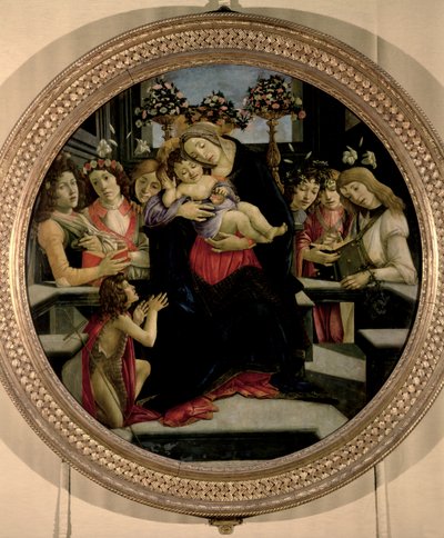 Madonna and Child with Angels and St. John the Baptist by Sandro Botticelli